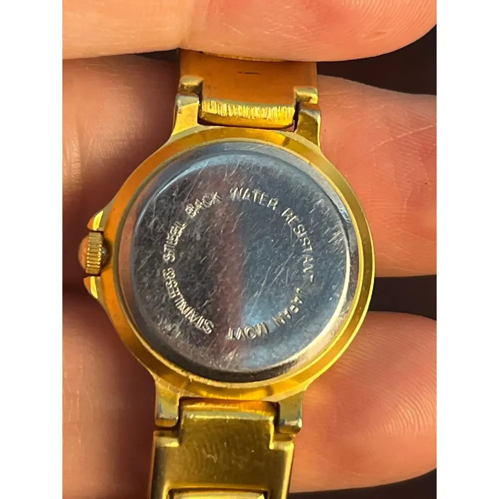 VTG Forever Watch Gold Tone Japan MOVT Not test